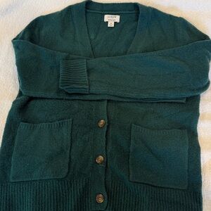 J. Crew Teal Button-Up Cardigan